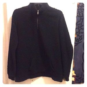 Quarter zip black fleece